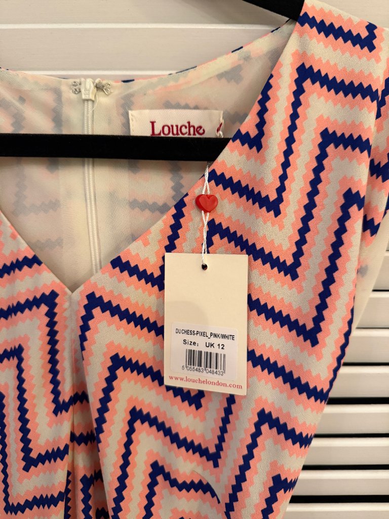 Louche Duchess Pixel Dress - Pink/White Size M (Uk 12) — image 3 of 4
